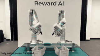 cross-embodiment demo: humanoid and industrial arms sorting under one policy